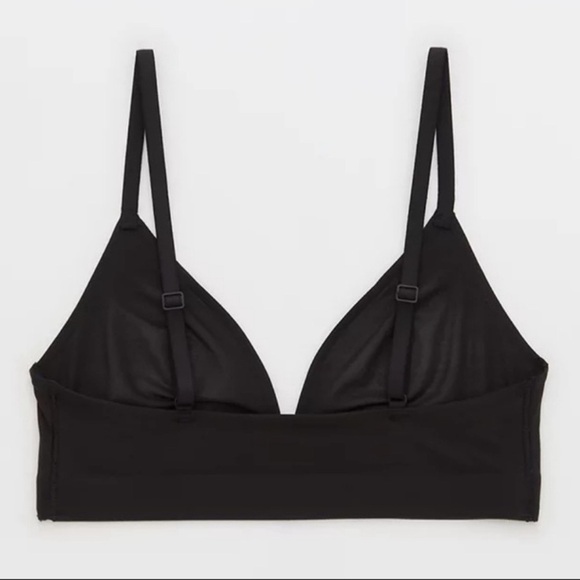 Aerie Smoothez sheer mesh lightweight Black Women's Bralette size S NWT - Picture 4 of 14